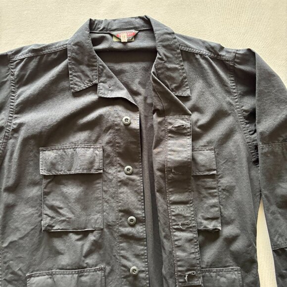 Vintage Men's Tru-Spec Black Tactical Utility Shirt Large Regular - Picture 3 of 14